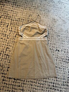 Trina Turk Beige Mini Dress with White Trim